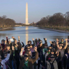 Mujeres realizan en Washington Un violador en tu camino.-EFE