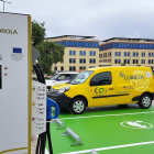 Punto de recarga del vehículo eléctrico de la red de Valladolid. / INNOLID