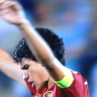 Vallejo celebra el título al final del encuentro.-EL PERIÓDICO