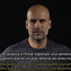 Pep Guardiola, en el vídeo de Tsunami Democràtic.-