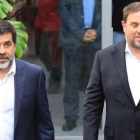 Jordi Sànchez y Oriol Junqueras, el pasado julio en Barcelona.-FERRAN NADEU