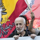 Pedro Pablo Peña, en el centro, en una manifestación en septiembre del 2014.-JOAN PUIG