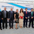 Foto de grupo de algunos de los asistentes a la ceremonia que tuvo lugar en el mirador de cristal del Museo de la Ciencia.-ICAL