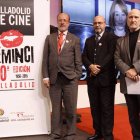 León de la Riva, Carlos Rosado y Javier Angulo en el stand de Fitur de Castilla y León durante la presentación de Valladolid-Juan Lázaro / Ical