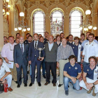 Recepción en el Ayuntamiento a los jugadores del equipo de rugby Quesos Entrepinares.-J. M. Lostau