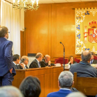 Manuel Escribano ayer durante su declaración por las prejubilaciones de Caja Segovia.-ICAL