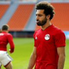 Mohamed Salah, el jueves, en el entrenamiento de Egipto.-KIKO HUESCA (EFE)