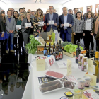 Productores asociados a ‘Alimentos de Valladolid’ ayer, durante la presentación de la página web.-EL MUNDO