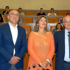 Jesús Julio Carnero, Milagros Marcos y Luis Navarro, en la inauguración de la Escuela.-ICAL