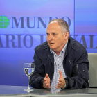 Faustino Temprano durante su intervención en ‘La Quinta Esquina’, emitido anoche en La 8 de Valladolid.-PHOTOGENIC