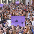 Manifestación en Valladolid contra la excarcelación de los cinco miembros de ‘La Manada’ el pasado mes de junio.