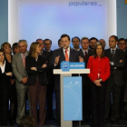 Rajoy, arropado por el comité ejecutivo del PP, denuncia que la Gürtel es una trama contra el PP, en febrero del 2009.-AGUSTÍN CATALÁN