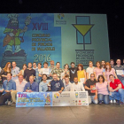 Foto de familia del palmarés del XVIIConcurso de Pinchos al final de la gala celebrada ayer en el Teatro Calderón.-J. M. LOSTAU