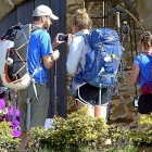 Un grupo de turistas en el municipio leonés de Ponferrada-ICAL