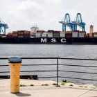 Barco donde las autoridades de los EEUU incautaron de 16,5 toneladas de cocaína.-AP