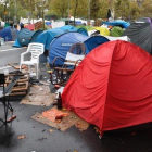 Acampada en la plaza de la Universidad.-JORDI COTRINA