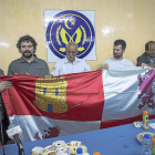 Delgado, Sarrión, Tudanca y González con  Brahim Ghali, presidente de la República Árabe Saharaui, en Tinduf.-ICAL