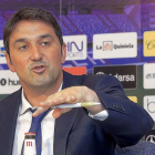 Braulio Vázquez, director deportivo del Valladolid, durante una rueda de prensa en Zorrilla.-PABLO REQUEJO