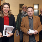 Jesús Cimarro; la consejera de Cultura y Turismo, Alicia García; la concejala de Cultura, Mercedes Cantalapiedra y Jaume Colomer en la presentación de los resultados de la edición de Mercartes celebrada en Valladolid-Ical