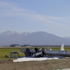 Accidente de una avioneta en el aeródromo de Corral de Ayllón en el que dos personas han fallecido .-ICAL