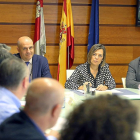 Jorge Llorente, Milagros Marcos y Eduardo Cabanillas ayer, en el Consejo Agrario de Castilla y León.-ICAL