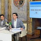 Luis Carlos Salcedo y Guzmán Gómez en la presentación del Proyecto de Presupuestos. E. M.
