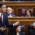 El presidente del Gobierno, Pedro Sánchez, durante una sesion de control al Gobierno en el Congreso de los Diputado-JAVIER LIZÓN (EFE)