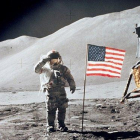 Imagen del un paseo lunar de la misión Apolo 11, en 1969.-ARCHIVO