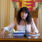Ana Redondo, en un momento de su comparecencia ante la prensa.-E. M.