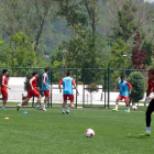 La selección Castilla y León UEFA prepara el partido ante la Región Sur de Rusia en la Copa de las Regiones de Estambul.-ICAL