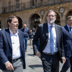El expresidente del Gobierno Mariano Rajoy y el presidente del PPCyL , Alfonso Fernández Mañueco visitan Salamanca