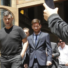 Messi abandona la Audiencia de Barcelona tras declarar en el juicio del 2 de junio del 2016.-DANNY CAMINAL