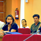 La popular Olga Mohino durante un pleno del Ayuntamiento de Medina del Campo.-SANTIAGO G. DEL CAMPO