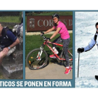 Jesús Julio Carnero, Silvia Clemente y Óscar Puente disfrutando de la actividad deportiva.-EL MUNDO