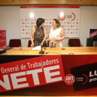 La secretaria general de la FeSP-UGT de Castilla y León, Carmen Amez, informa sobre los concursos de traslados en sanidad.-ICAL