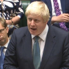 Johnson el pasado martes en la Cámara de los Comunes.-AP