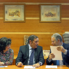 Concepción Galván, Antonio María Sáez  y Manuel Fernández informan sobre el desarrollo del proyecto piloto.-ICAL