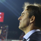 Lopetegui, en el Albania-España.-AP / HEKTOR PUSTINA