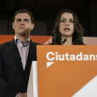 Los líderes de Ciudadanos, Albert Rivera e Inés Arrimadas.-JOAN CORTADELLAS