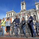Ana Redondo, Óscar Puente, María Sáchez y Manuel Saravia en un acto con motivo de la Semana de la Movilidad.-E.M.