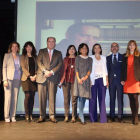 La Fundación Miguel Delibes y Tempos V presentan el Archivo Miguel Delibes. En la imagen, la presidenta de la Fundación, Elisa Delibes (C) junto a familiares, patrocinadores, autoridades y responsables de la creación del archivo.-ICAL