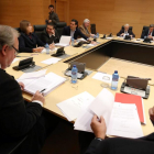 Comisión de investigación sobre el procedimiento de adjudicación de parques eólicos en Castilla y León. Asisten, Javier Izquierdo, José Francisco Martín, Pablo Fernández, Luis Mariano Santos, Raúl de la Hoz, José Ignacio Delgado y Juan José Sanz.-ICAL