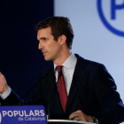 El presidente del PP, Pablo Casado-PAU BARRENA (AFP)