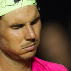 Rafael Nadal lamenta un punto perdido ante Fabio Fognini, en semifinales del Abierto de Río.-Foto: AP / FELIPE DANA