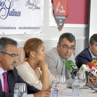 García Sanz, Teresa López, Javier Guillén y Rodríguez Santiago, en el Palacio Balneario de Las Salinas.-Santiago