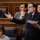 Rajoy, en el pleno del Congreso-JUAN MANUEL PRATS