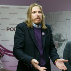 El secretario general de Podemos de Castilla y León, Pablo Fernández, visita Soria.-ICAL