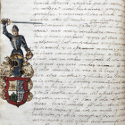 Imagen de uno de los documentos que se muestran en la exposición sobre la llegada de Carlos I a la ciudad de Valladolid.-ICAL
