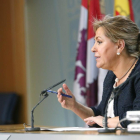 La vicepresidenta y portavoz de la Junta de Castilla y León, Rosa Valdeón, comparece en rueda de prensa posterior al Consejo de Gobierno.-ICAL