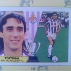 Su cromo como albivioleta en la campaña 87-88.-EM